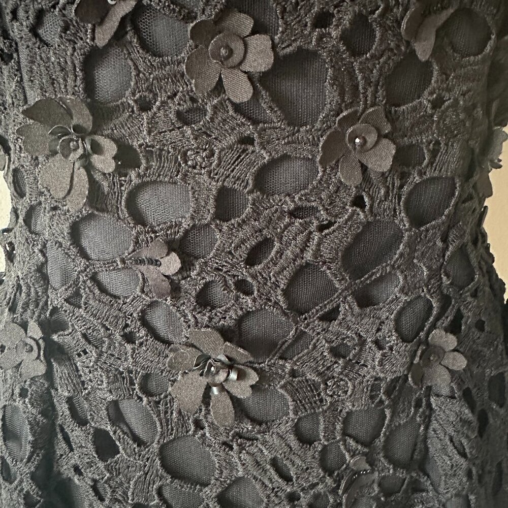 Anthropologie Pankaj & Nidhi Womens Beaded Mini Dress in Black Size XS - Picture 3 of 10